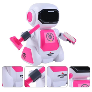 اسباب بازی ربات کنترلی نظافتچی صورتی SMART CLEANING ROBOT مدل T21B-2629 _اسباب بازی ربات